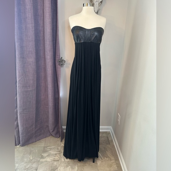 Boundary & Co. strapless dress with leather top. - Picture 3 of 8